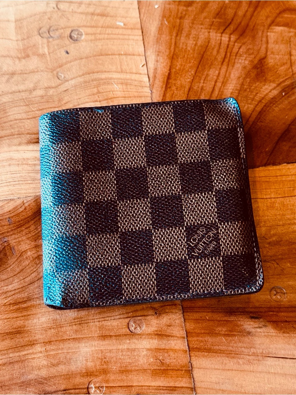 Louis Vuitton men’s bifold DAMIER brown vintage wallet
